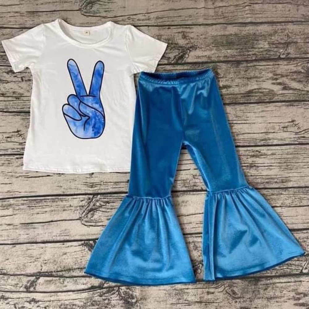 Boutique Luxury Peace ✌️ Velvet Pants Set